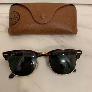 Rayban polarized clubmaster sunglasses